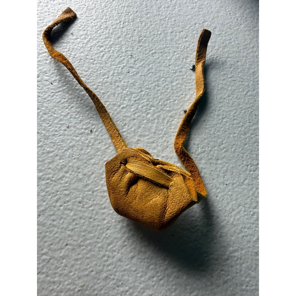 Vintage Seminole Native American Leather Medicine Bag Pouch Spiritual Talisman
